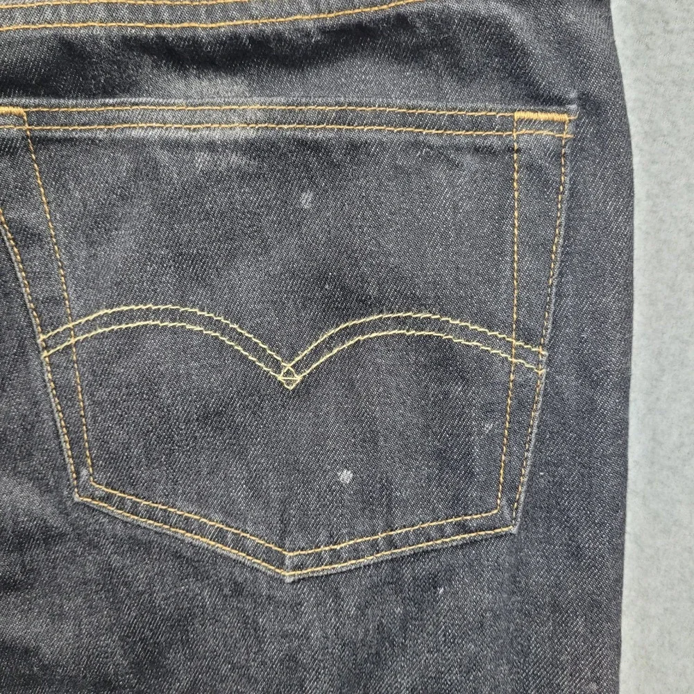 Levi's 501 Original Fit Jeans Mens 42x32 Dark Wash Blue‎ Button Fly Straight Leg